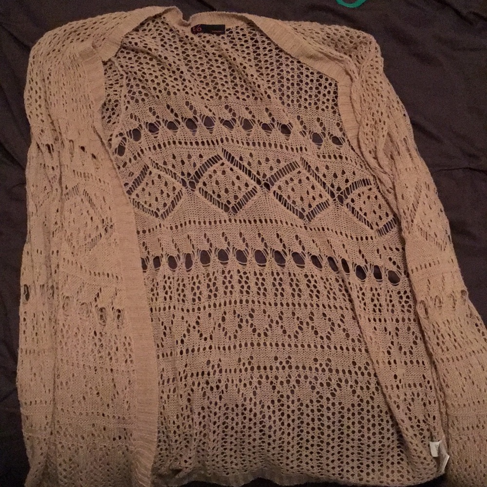 Boho Chic Tan Cardigan